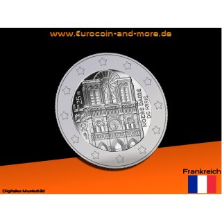 2 Euro Frankreich 2025 Notre Dame de Paris