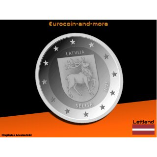 2 Euro Lettland 2025 Regionen Lettlands – Sēlija