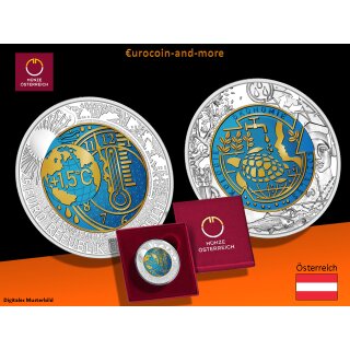 25 Euro Österreich 2023 - Niob Münze - Erderwärmung - HGH Ag900