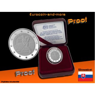 2 Euro Slowakei 2025 100 Jahre Sportturnier Eishockey Euromeisterschaft PP/Proof