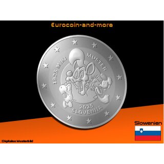 2 Euro Slowenien 2025 100. Geburtstag von Miki Muster