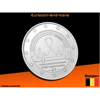 2 Euro Belgien 2024 Kampf gegen den Krebs in Belgien -lose-