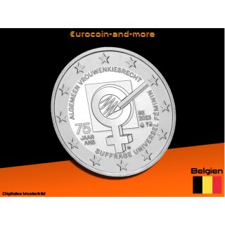 2 Euro Belgien 2023  75 Jahre Frauenwahlrecht in Belgien -lose-