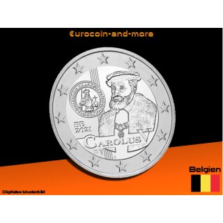 2 Euro Belgien 2021 500 Jahre Karlsgulden -lose-