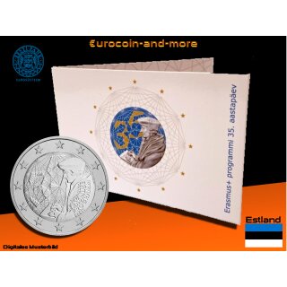 2 Euro Estland 2022 35 Jahre Erasmus Programm in Coincard
