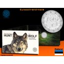 2 Euro Estland 2021 Nationaltier - Wolf in Coincard