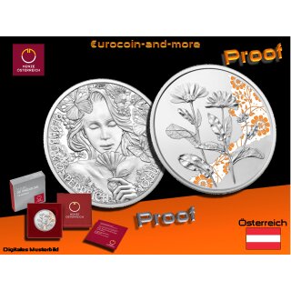 10 Euro Österreich 2022 – die Ringelblume – Sprache der Blume PP/Proof
