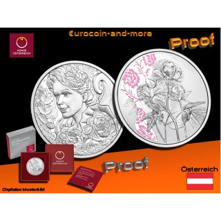 10 Euro Österreich 2024 – die Pfingstrose – Sprache der Blume PP/Proof