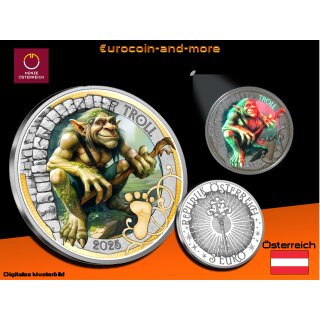 3 Euro Österreich 2025 - Fabelwesen - DER TROLL